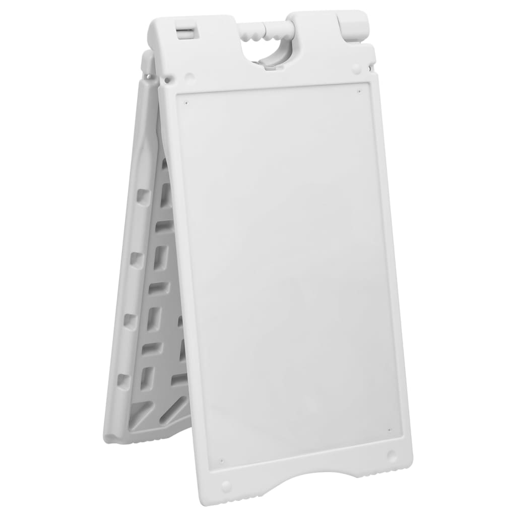 Panneau de trottoir en forme de A gris 45x7x84,5 cm PEHD