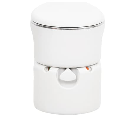 vidaXL Integrované kempingové WC biele 24+17 l HDPE a oceľ