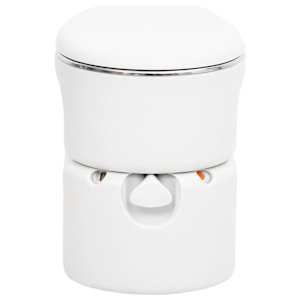 vidaXL Entegre Kamp Tuvaleti Beyaz 24+17 Litre HDPE ve Çelik