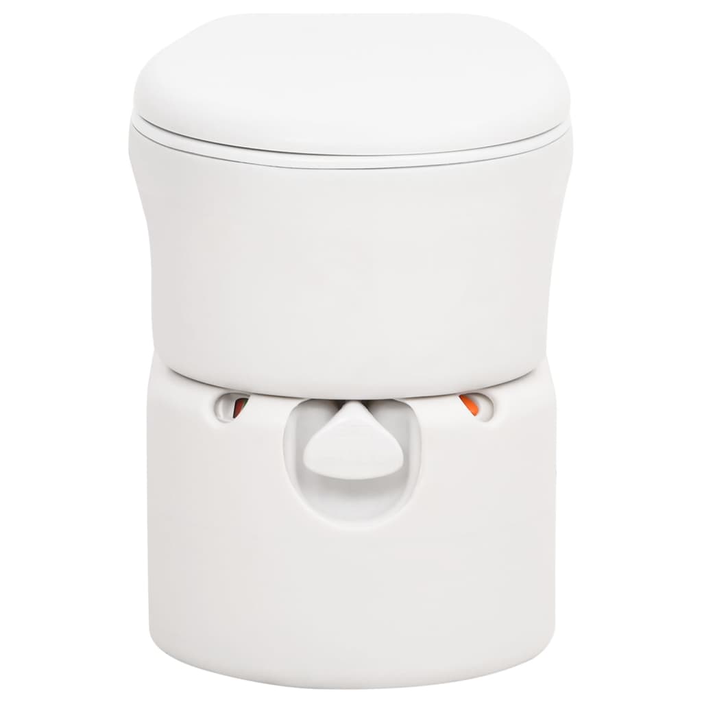 vidaXL Integrované kempingové WC biele 24+17 l HDPE a smalt