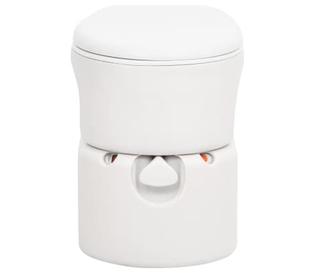 vidaXL Entegre Kamp Tuvaleti Beyaz 24+17 L HDPE ve Emaye