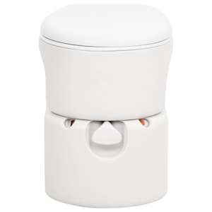 vidaXL Entegre Kamp Tuvaleti Beyaz 24+17 L HDPE ve Emaye