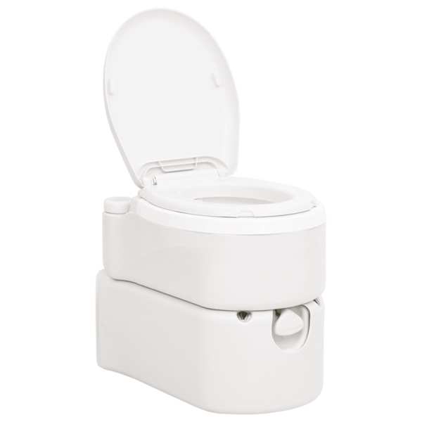 vidaXL integreeritav matkatualett, valge, 24+17 l, HDPE ja PP