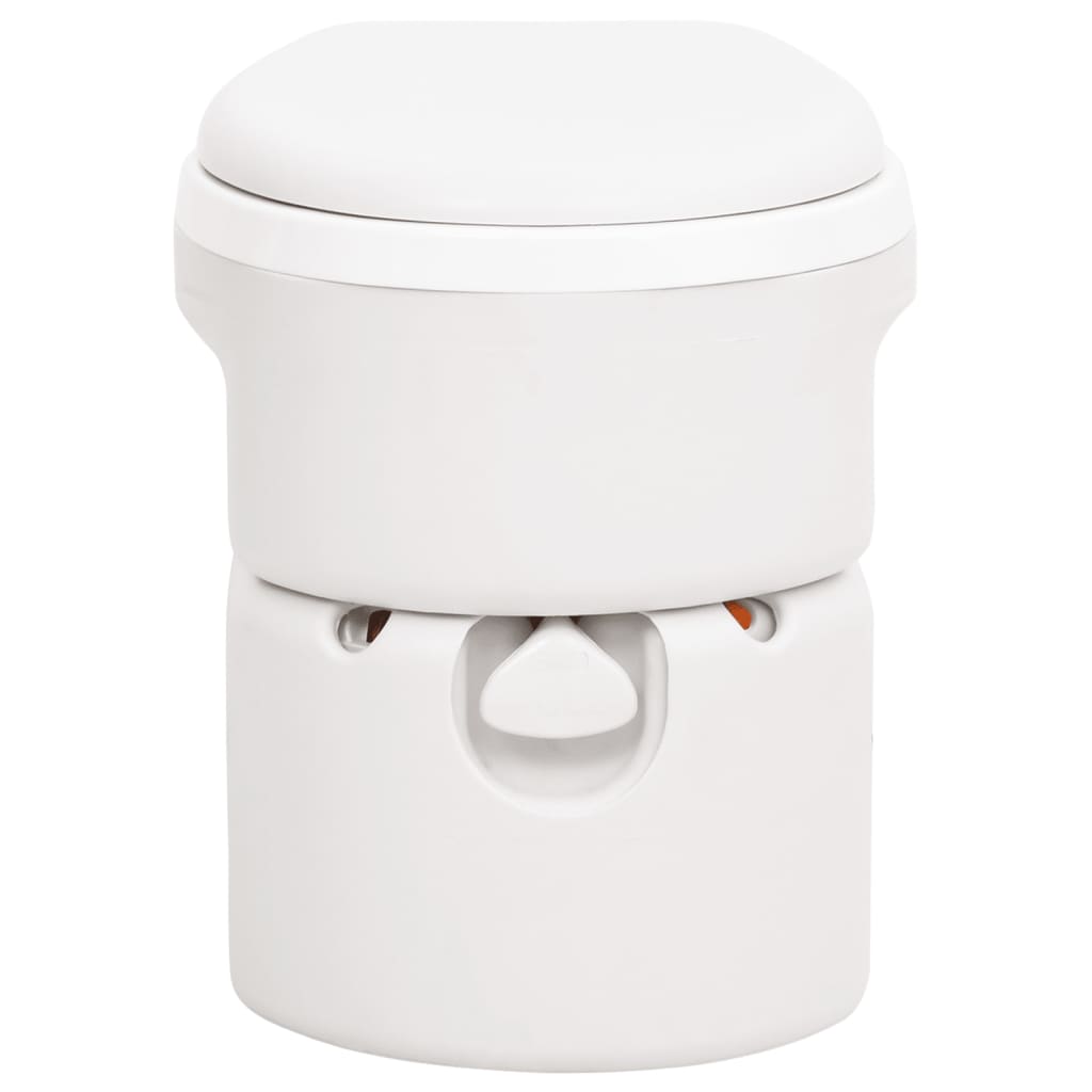 vidaXL Toilette de camping intégrée blanc 24+17 L PEHD et PP