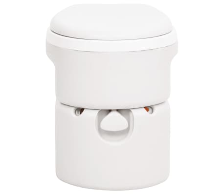 vidaXL Integrované kempingové WC biele 24+17 l HDPE a PP