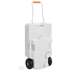 vidaXL ratastega veepaak matkamiseks 30 l, hall