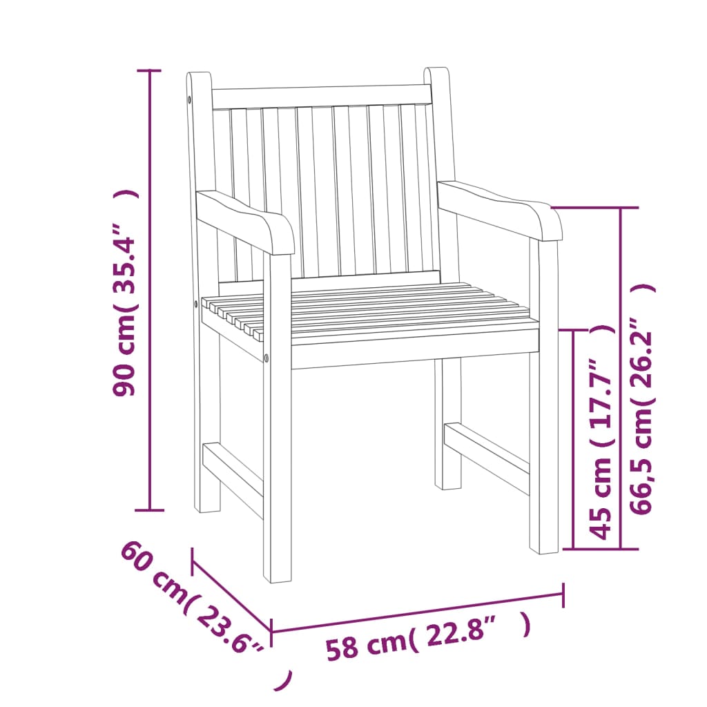 imagem de vidaXL 3 pcs conjunto de jantar para jardim madeira de teca maciça9