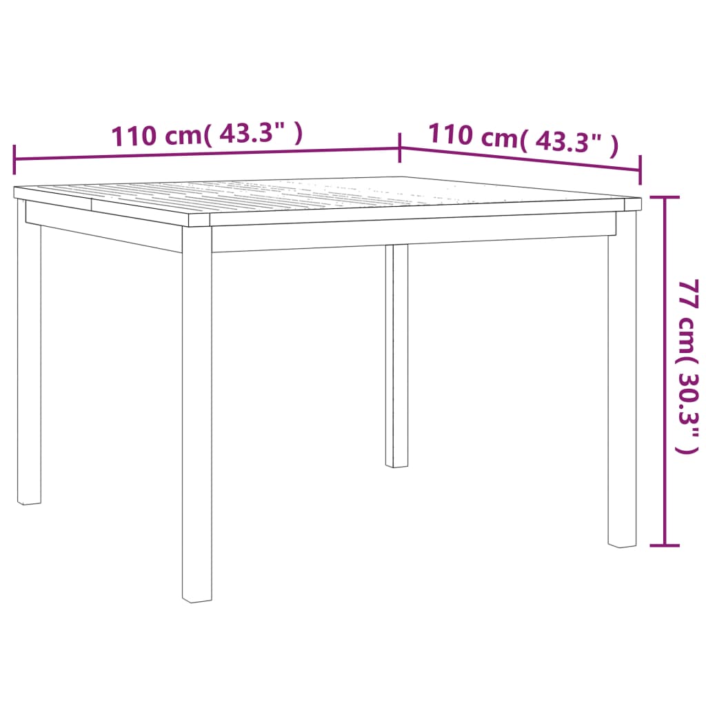 imagem de vidaXL 3 pcs conjunto de jantar para jardim madeira de teca maciça10