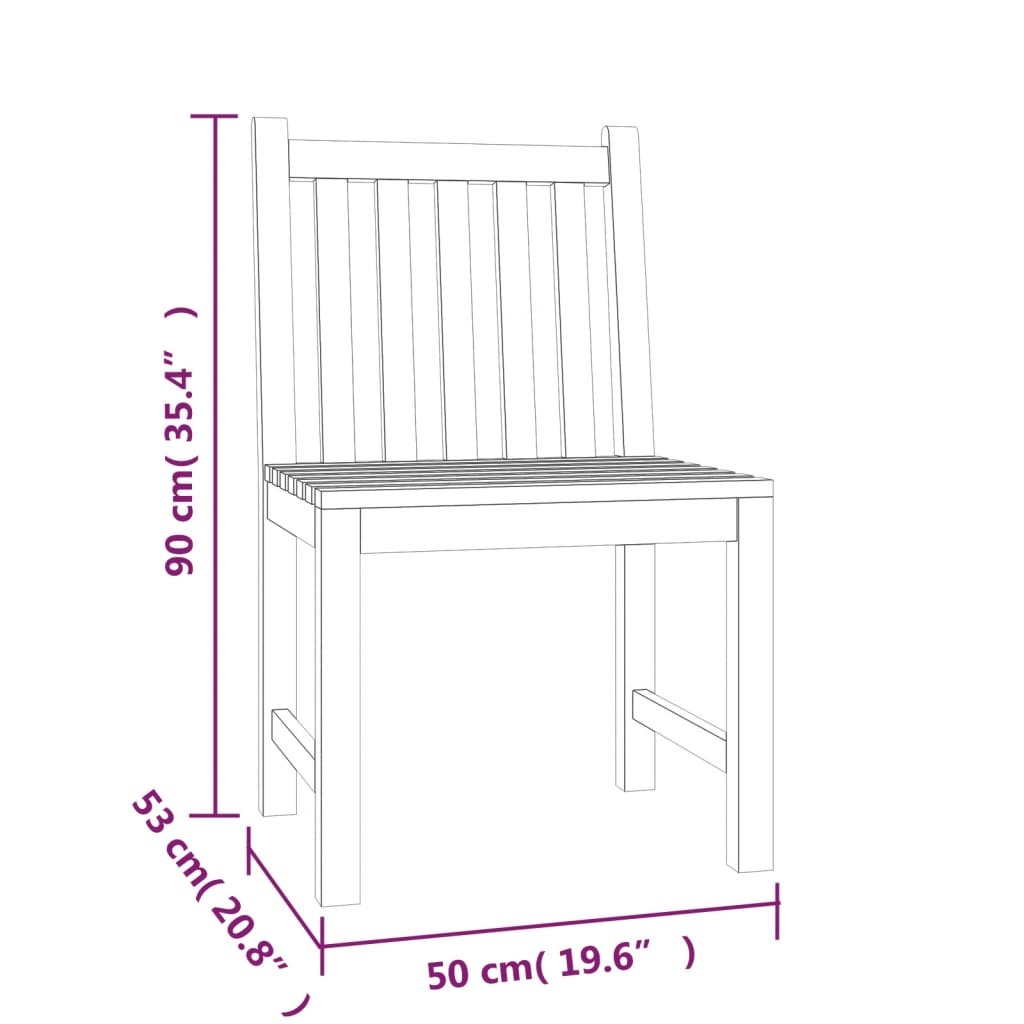 imagem de vidaXL 5 pcs conjunto de jantar p/ jardim madeira de teca maciça11