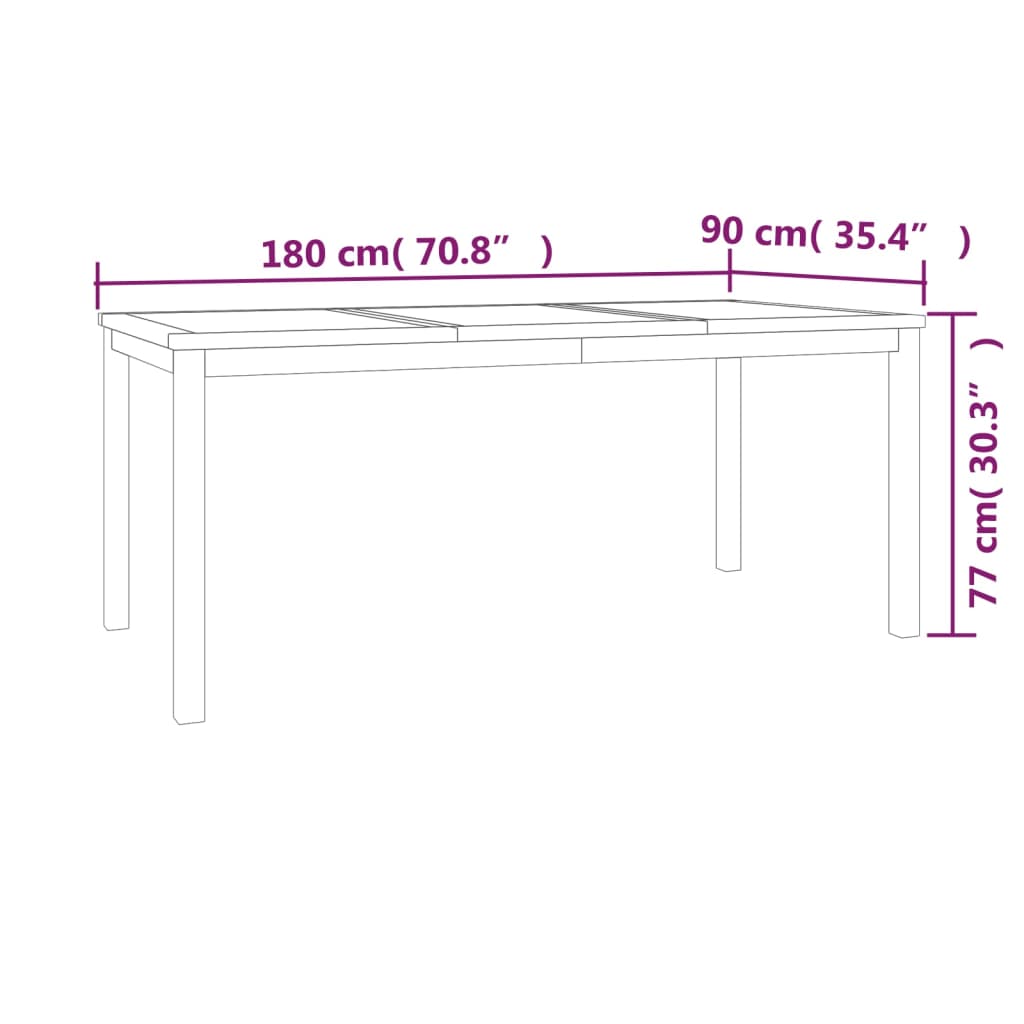 imagem de vidaXL 3 pcs conjunto de jantar para jardim madeira de teca maciça10