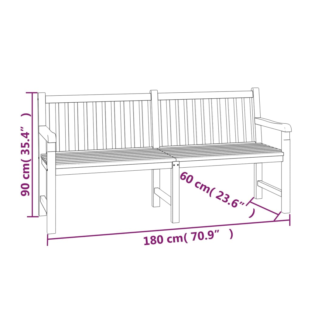 imagem de vidaXL 3 pcs conjunto de jantar para jardim madeira de teca maciça10