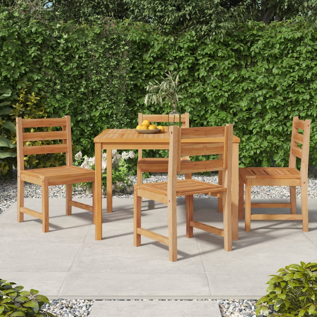 vidaXL Gartenstühle 4 Stk. Massivholz Teak