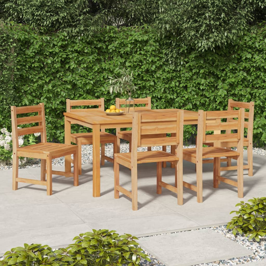 vidaXL Gartenstühle 6 Stk. Massivholz Teak