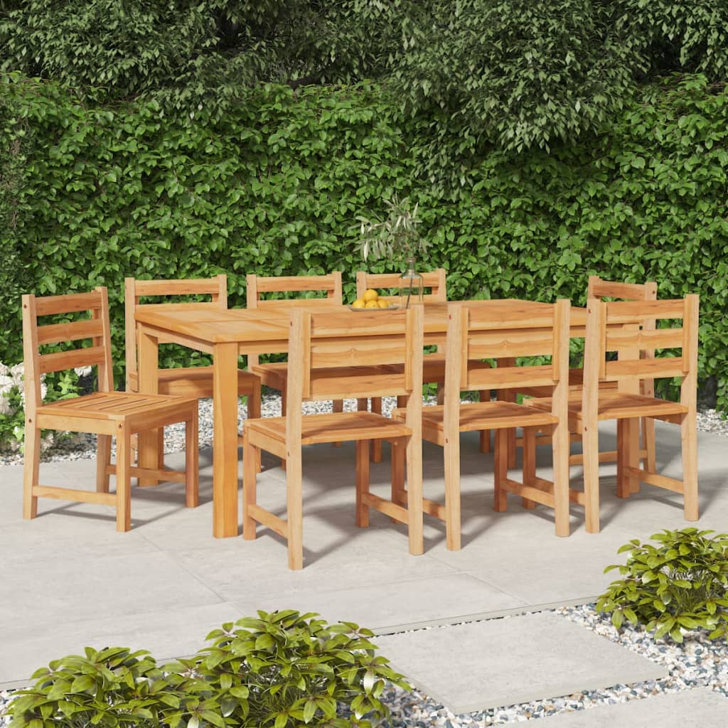 vidaXL Gartenstühle 8 Stk. Massivholz Teak