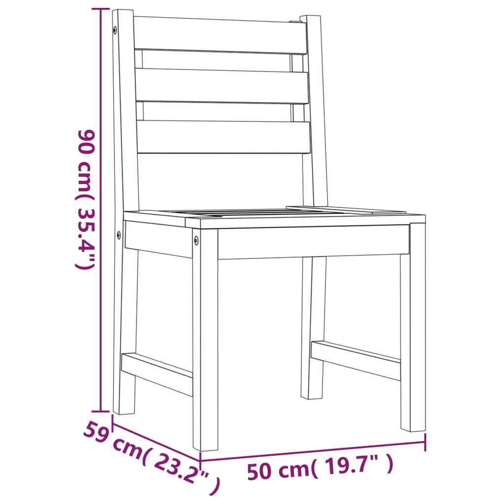 imagem de vidaXL 3 pcs conjunto de jantar para jardim madeira de teca maciça10