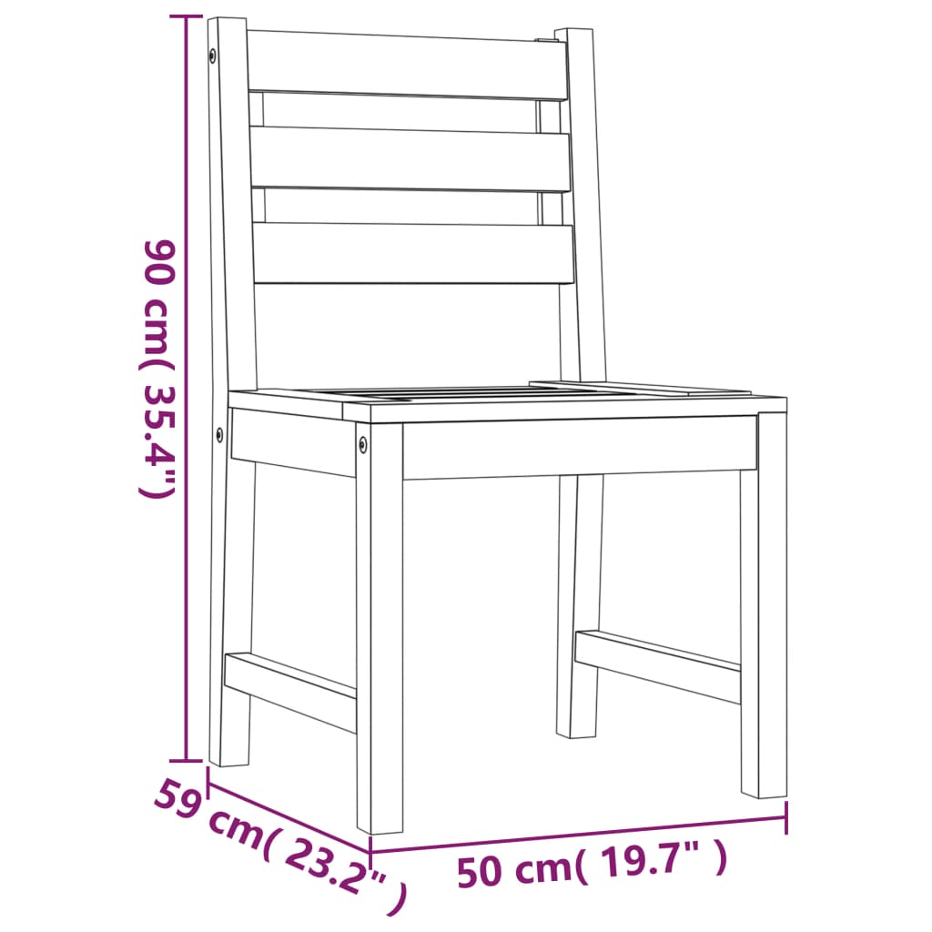 imagem de vidaXL 3 pcs conjunto de jantar para jardim madeira de teca maciça11