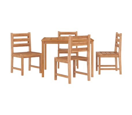 vidaXL Garden Dining Set | Natural Teak | Solid Teak Wood | Standard