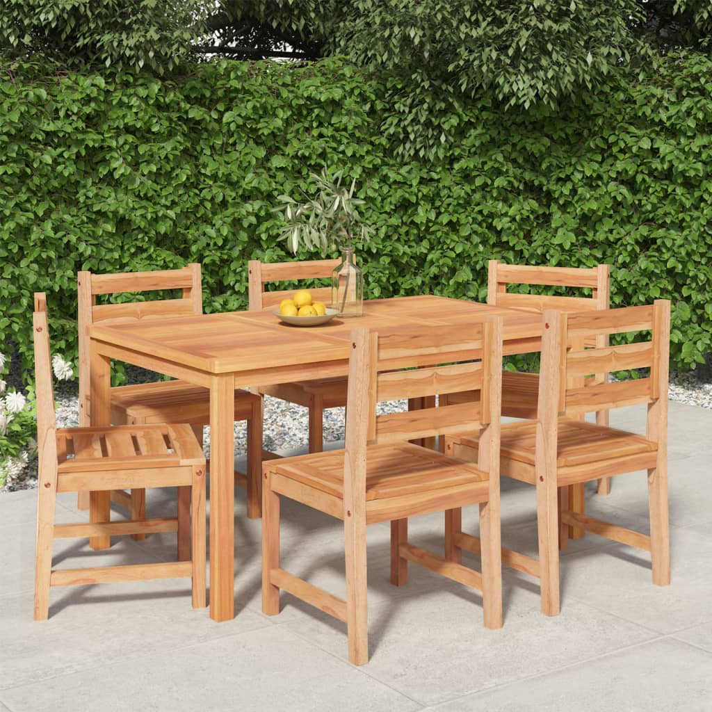 vidaXL 7-tlg. Garten-Essgruppe Massivholz Teak