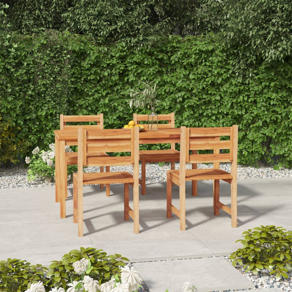 Zestaw mebli ogrodowych tekowych 160x80x77 cm + 4 krzesła