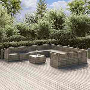 vidaXL Garden Lounge Set Grey