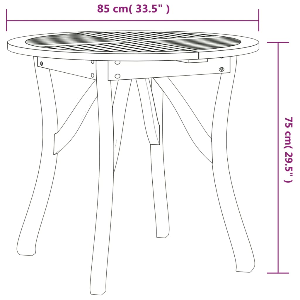 3-delige Tuinset massief acaciahout image 9