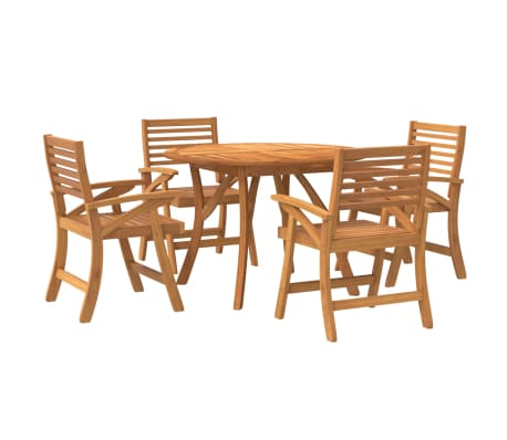 vidaXL 屋外ダイニング5点セット アカシア無垢材