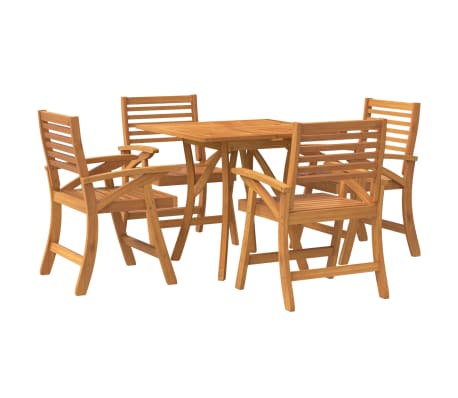 vidaXL 屋外ダイニング5点セット アカシア無垢材