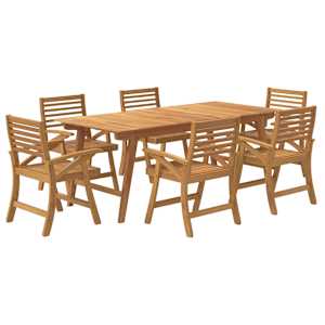 vidaXL 7 Piece Garden Dining Set Solid Wood Acacia