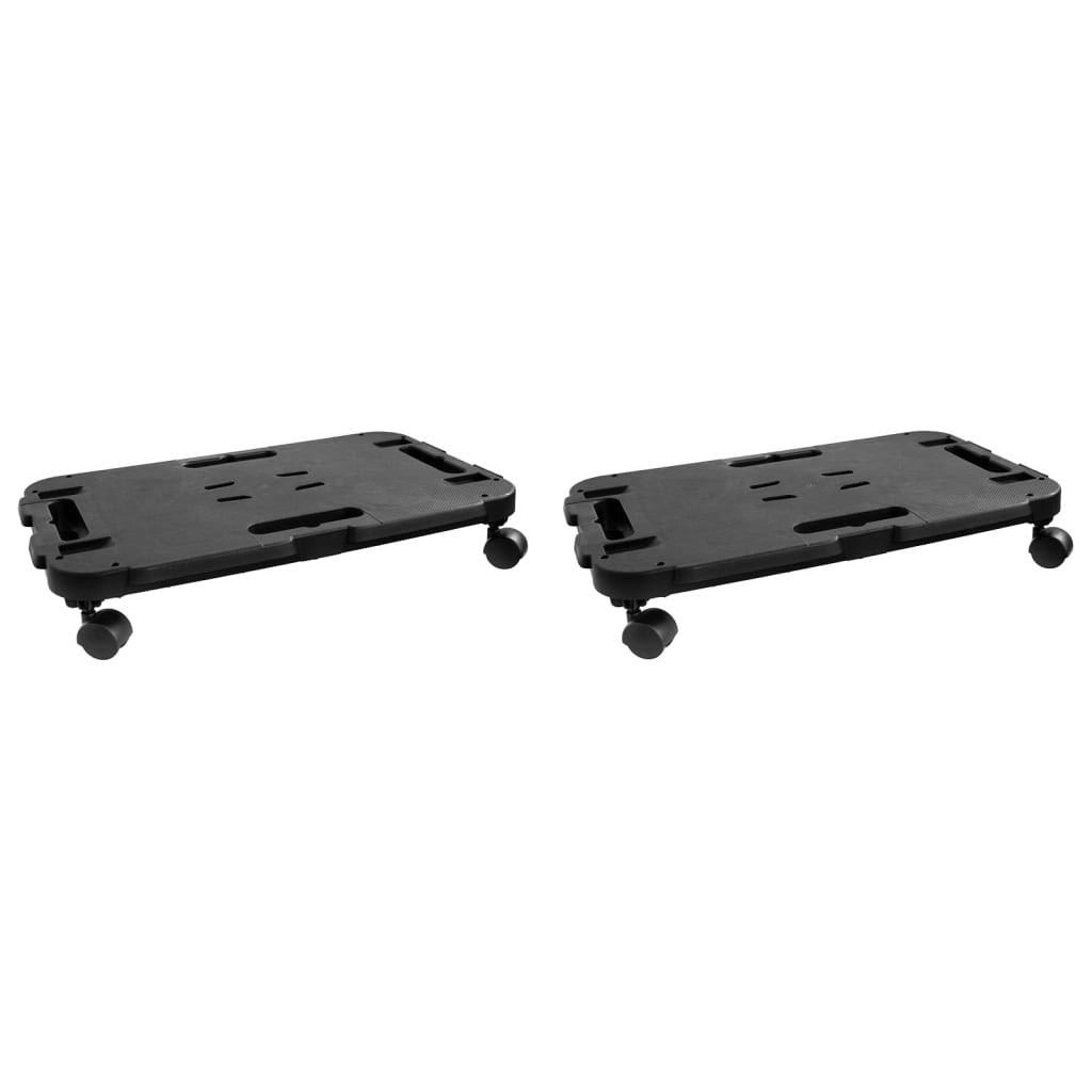 Chariots de transport 2 pcs noir polypropylène 200 kg