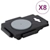 vidaXL kolimisk&auml;rud 8 rattaga, 8 tk, must, pol&uuml;prop&uuml;leen, 150 kg