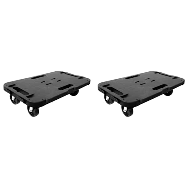 vidaXL transpordik&auml;rud 2 tk mustad pol&uuml;prop&uuml;leenist 300 kg