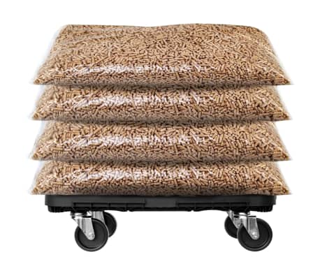 vidaXL Transportvogner 2 stk svart polypropylen 300 kg