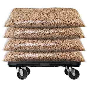 vidaXL Transportvogner 2 stk svart polypropylen 300 kg