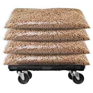 vidaXL Transportvogner 5 stk svart polypropylen 200 kg