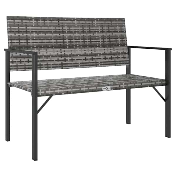 vidaXL 2-kohaline aiapink istmepadjaga, hall, pol&uuml;rotang