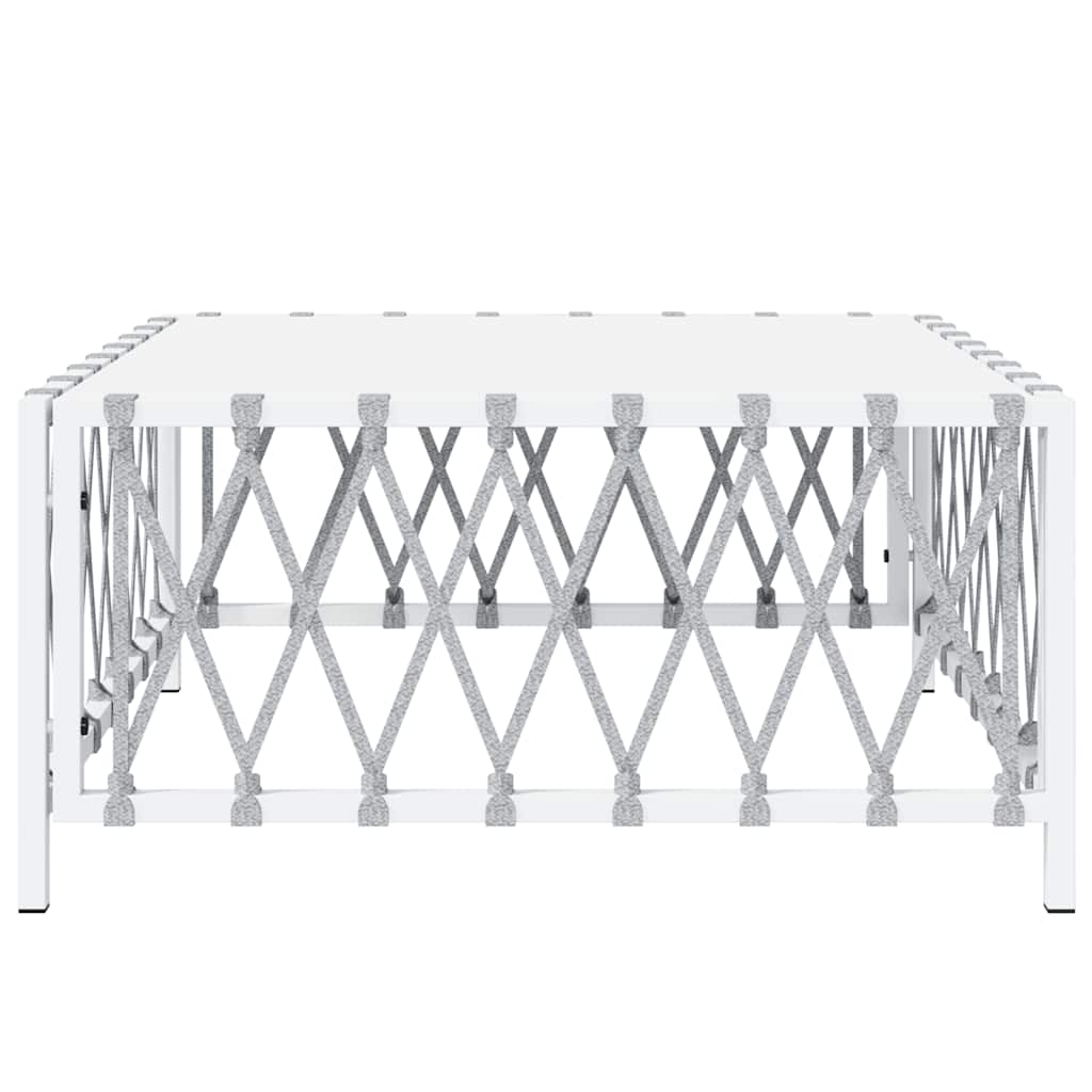 Garden Table White 70x70x34 Cm Woven Fabric VidaXL 14 width=274