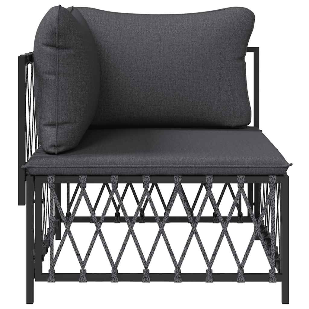 Thumbnail - vidaXL Garten-Ecksofa mit Kissen Anthrazit Gewebe