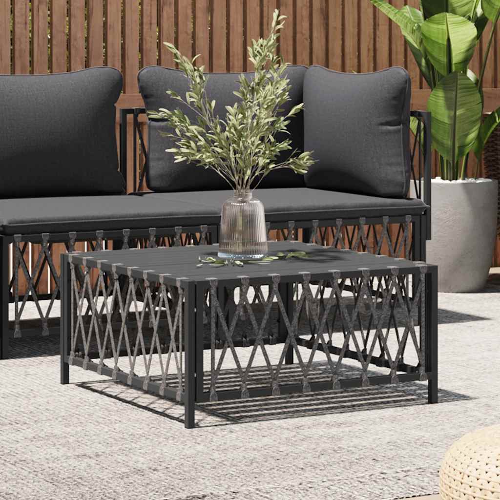 vida XL Gartentisch Anthrazit 70x 70x 34 cm Gewebe