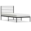vidaXL metallist voodiraam peatsiga, must, 107 x 203 cm