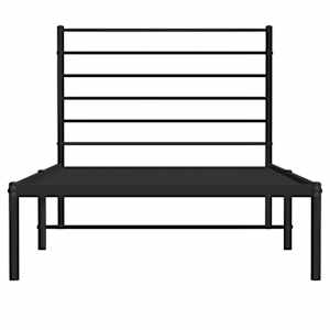 Kovový rám postele s čelem černý 107 x 203 cm - obrázek 6