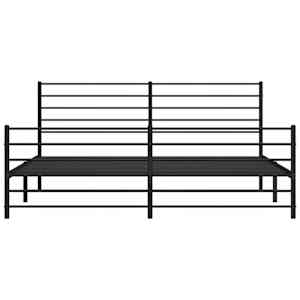 Kovový rám postele bez matrace s nožním čelem černý 180x200 cm - obrázek 6