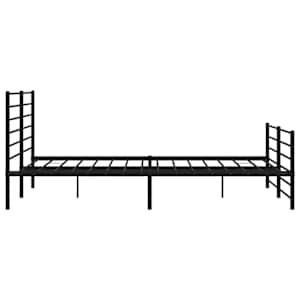 Kovový rám postele bez matrace s nožním čelem černý 180x200 cm - obrázek 7