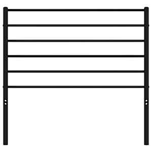 Kovové náhradní čelo postele černé 80 cm - obrázek 4