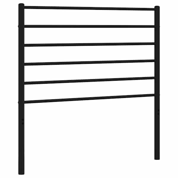 vidaXL metallist vahetatav voodipeats, must, 90 cm