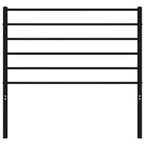 Kovové náhradní čelo postele černé 90 cm - obrázek 4