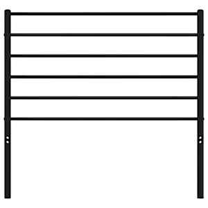 Kovové náhradní čelo postele černé 100 cm - obrázek 4