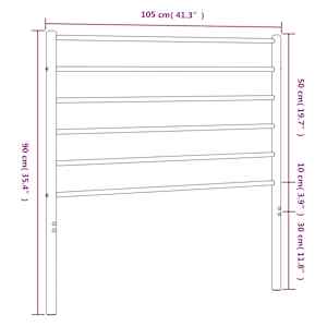 Kovové náhradní čelo postele černé 100 cm - obrázek 7