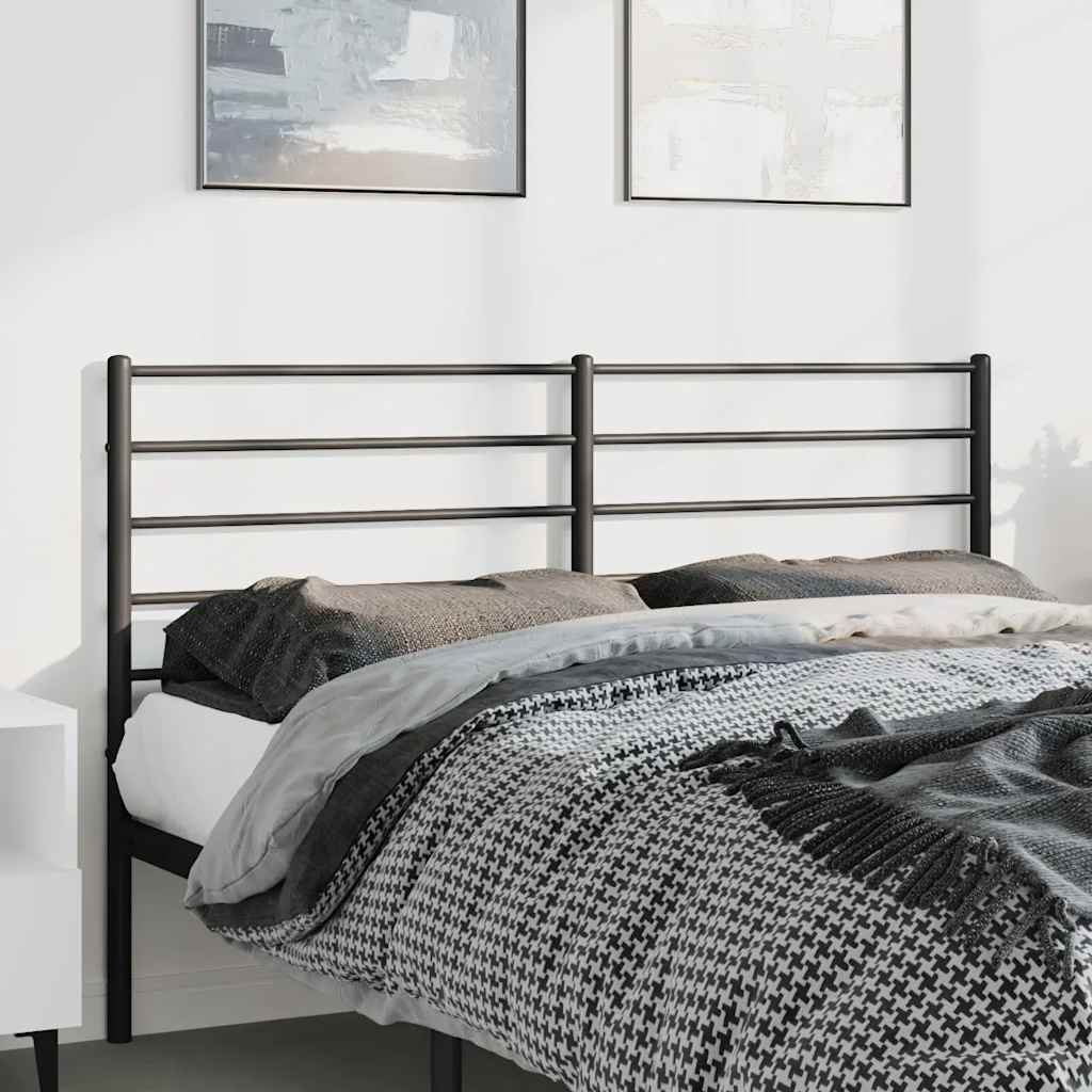 Tête de lit métal noir 135 cm