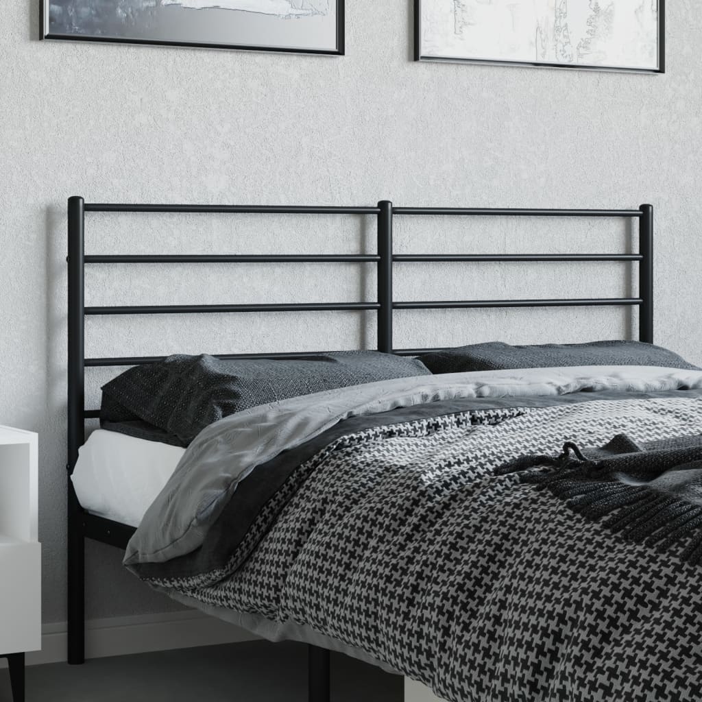 vidaXL Hoofdbord metaal zwart 160 cm afbeelding