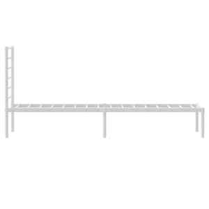 Kovový rám postele s čelem bílý 100 x 200 cm - obrázek 7